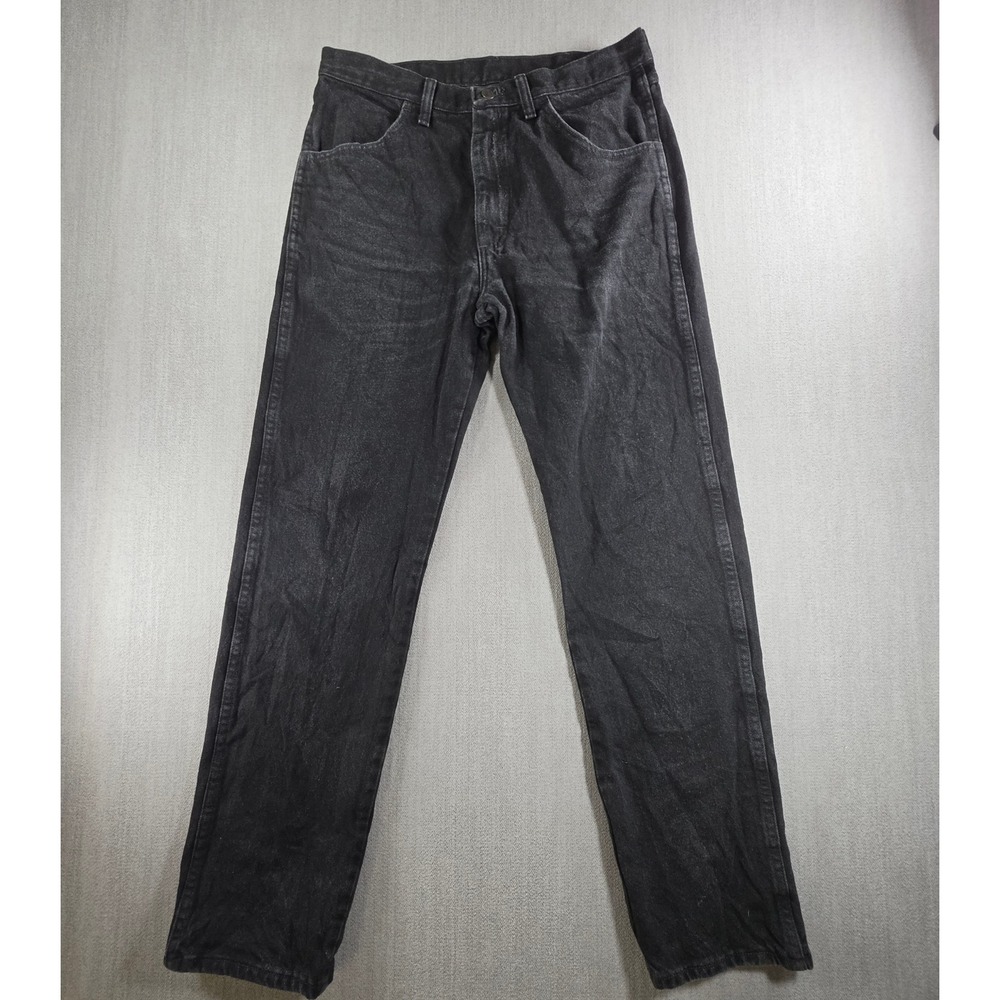 Rustler Jeans Mens 34x34 Black Regular Fit Straight Leg Denim 87619CB
